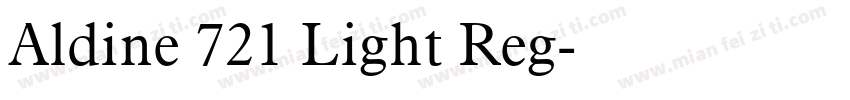 Aldine 721 Light Reg字体转换